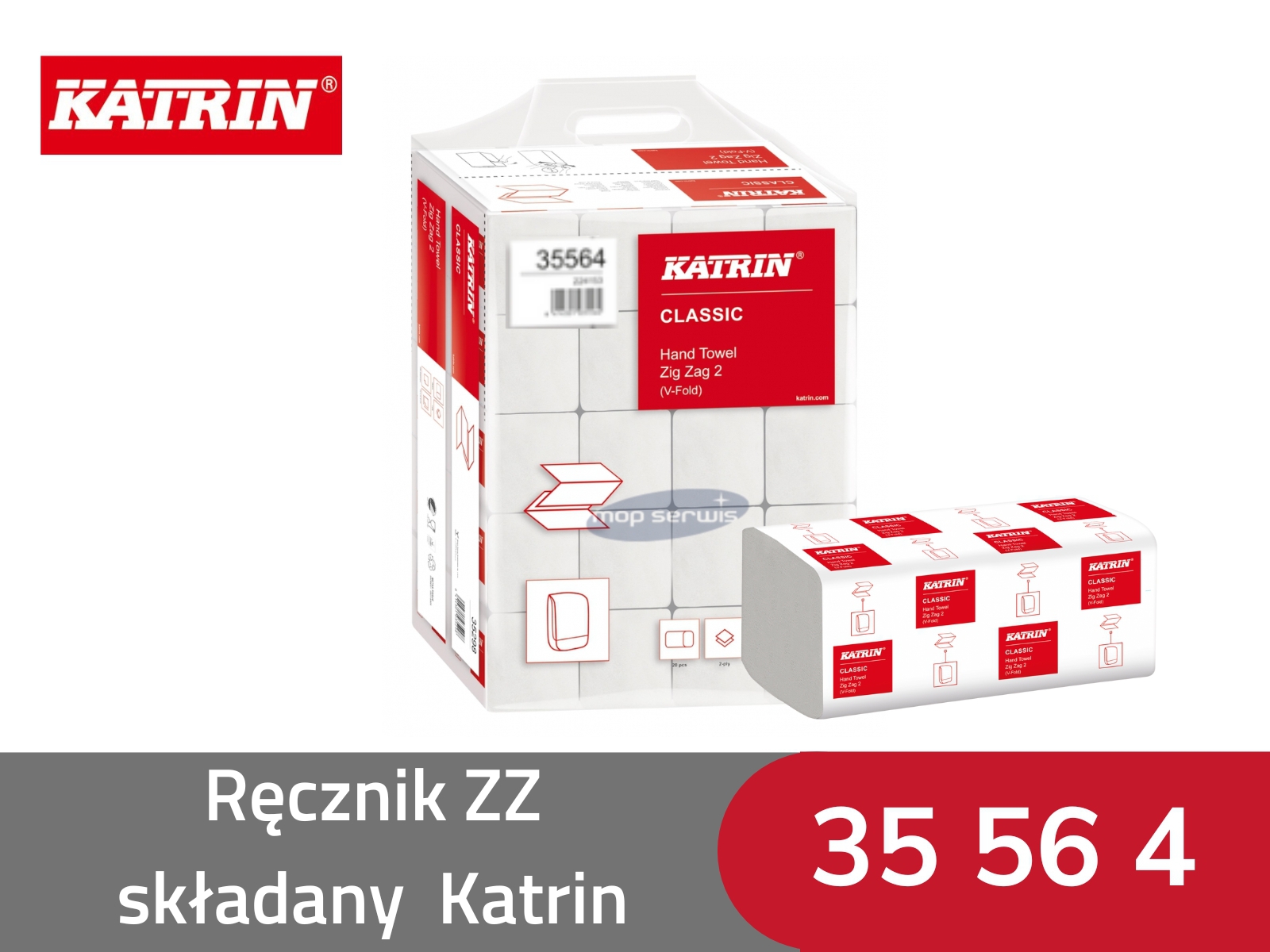 Ręcznik ZZ KATRIN 35564 4000 listków 2 warstwy
